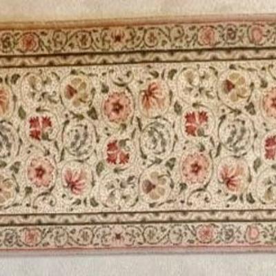 Rajasthan Collection Karastan 2'7" X 9'10" Rug English Garden Ivory 100 Percent Wool Pile 