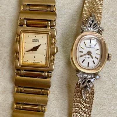 Ladies Citizen Quartz Timex, Hamilton Quartz Gold Filled Ladies Watches