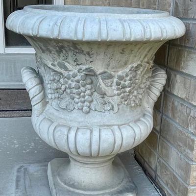 Cast Cement Double Handled Urn Planter