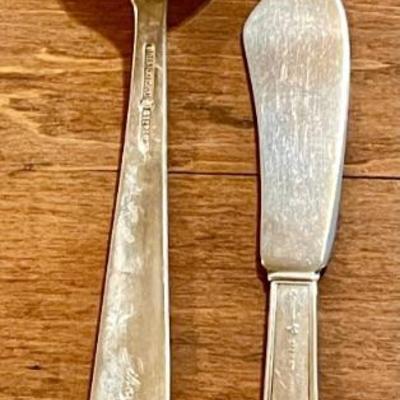 Sterling Silver Serving Spoon & Spreader Knife 92 Grams