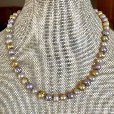 Sterling Silver & Fresh Water Pearl 16 Inch Necklace 