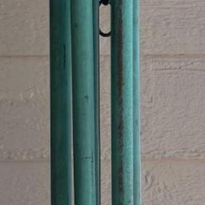 Walter Lamb Style Patina Copper Tube Chimes With Chain 