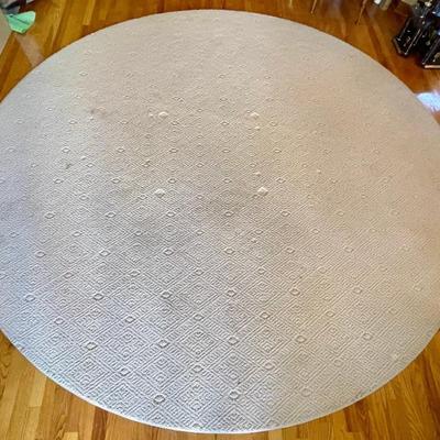 10 Foot Round Berber Tan Pattern Rug With Rubber Backing (commercial Grade) 