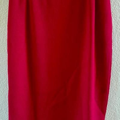 St. John Evening By Marie Gray Red Sweater Skirt Ladies Medium