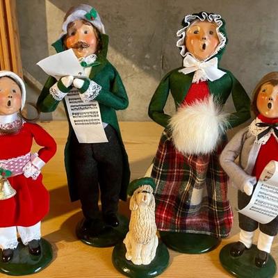 Set Of (5) Buyer's Choice Limited 1993 Carolers - Mom, Dad, Brother, Sister, And Dog