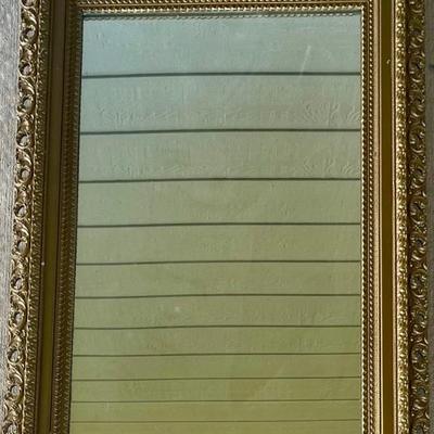 Vintage Gold  Wood Ormolu Framed Mirror