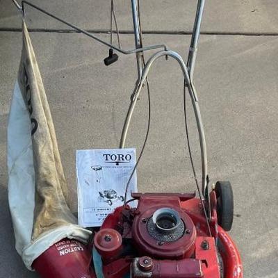 1964 Toro Whirlwind 21 Inch Gas Powered Push Mower With Collection Bag 