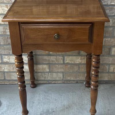 Vintage Single Drawer Twist Leg Night Stand