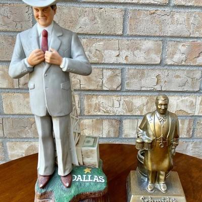 Dallas JR Ewing American Porcelain Mccormick Distilling Co. Music Box, Schmidts Stir Stick Holder