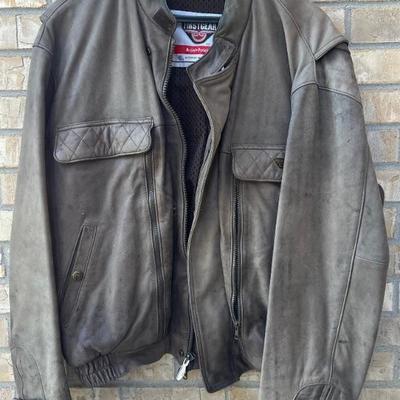 First Gear By Heign Gericke Leather Motorcycle Jacket Size 52