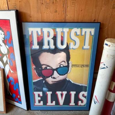 Elvis Costello Poster -Framed 