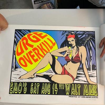 Vintage Frank Kozik Urge Overkill Poster -signed 14/500
