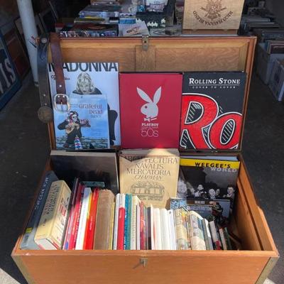 Vintage Books and Trunk 