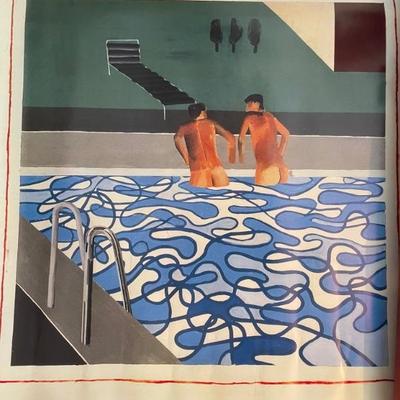 David Hockney Painting two boys in the pool  - Poster 