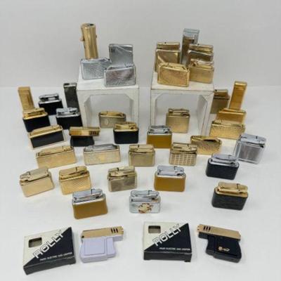 Collection of Vintage Lighters: Rolly, Kreisler, Ronson Varaflame +	