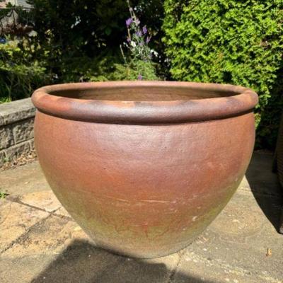 Massive Pottery Jar w/ Rustic Glaze	