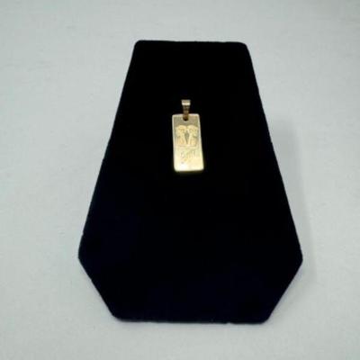 14K Gold Gemini Zodiac Pendant, Australian Made (Approx. 2.7g)	