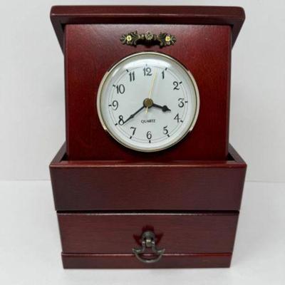 Captain Clock "Clock in a Box" in Rosewood Finish	
