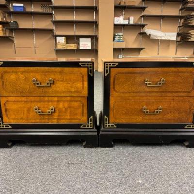 Vintage Bassett Hollywood Regency Night Stand - Set of 2	