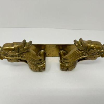 Heavy Metal Door Handle w/ Dragon-Head Design	