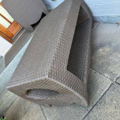 Sunbrella Outdoor Side Table/Plant Stand + Matching Coffee Table	