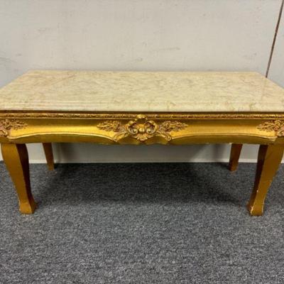Rococo-Style Italian Foyer Table w/ Composite Top	