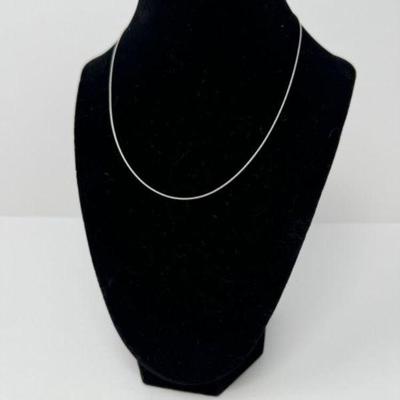Italian-Made 15” Platinum Chain	