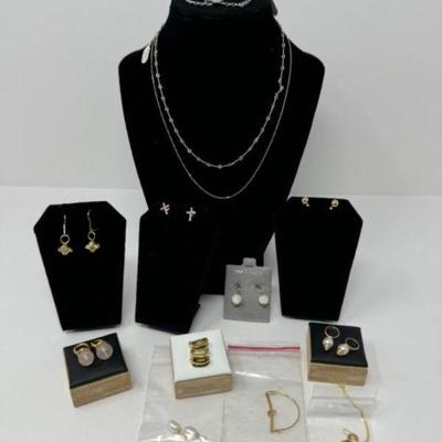 Large Mixed 14k & 18k Gold Variety + Diamonds & Sapphires	