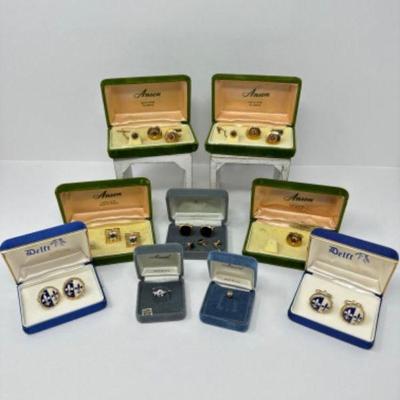 ﻿Anson Designer Cufflinks and Accessories Collection (Set of 9)	