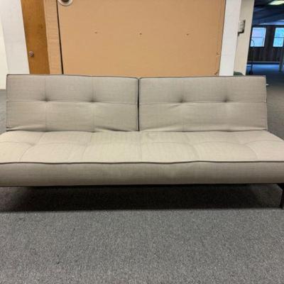 Beige Fabric Futon Sofa by Innovation Living Inc.	