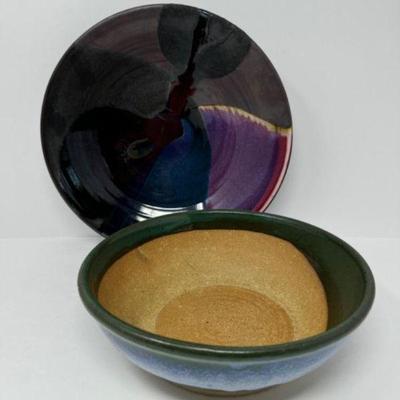 Bruning Wall Hanging Pottery + Bowl In Mesmerizing Blend Of Colors	