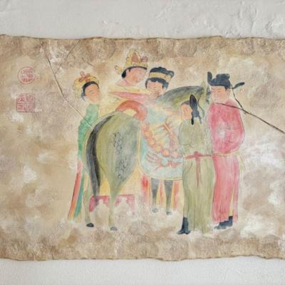 Large Ancient Chinese Stone Relief Made Of A Composite Type Material	