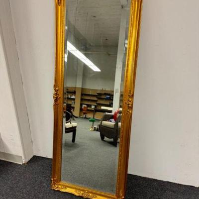 Ornate Gold-Framed J. A. Olson Permaflect Mirror	