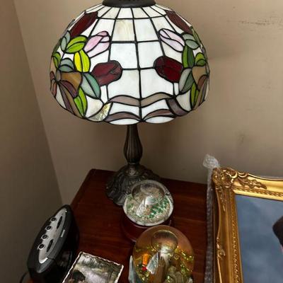 Stained glass lamp.