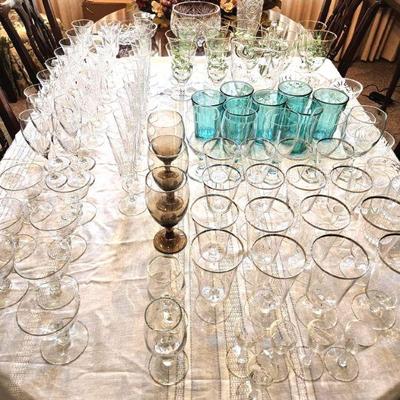 Glasses of all types and shapes