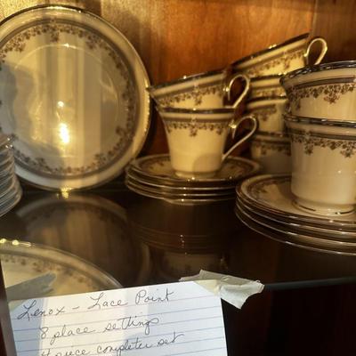 One set of dishes Lenox Lacepoint