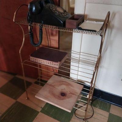 Mid century metal  wire shelf