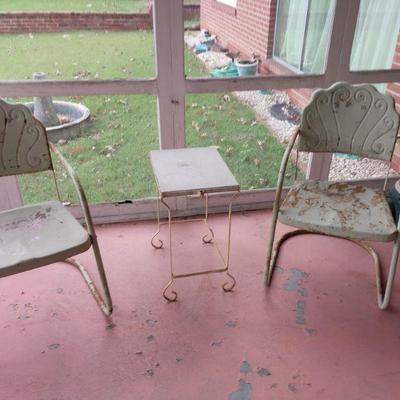 Metal chairs