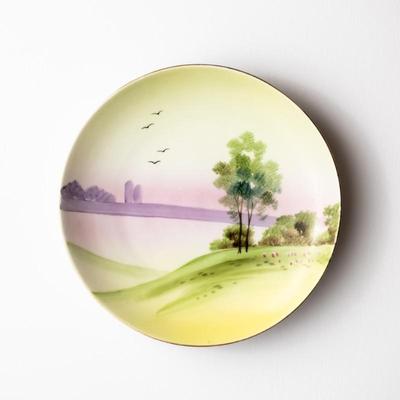 Meito China Hand-Painted - Landscape Design Decorative Plate