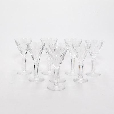 Shiela Cut Wine Stems Glasses Goblet Set of 8