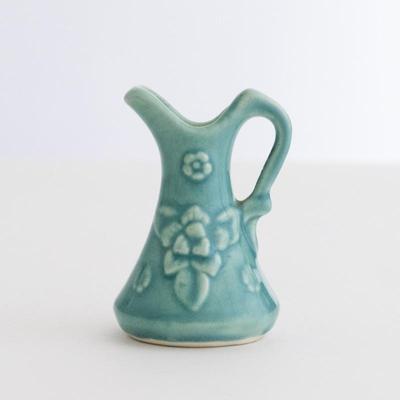 Blue Floral Ceramic Mini-Pitcher