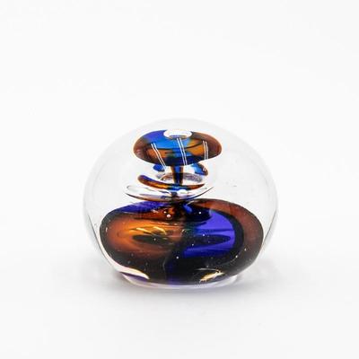 Handblown Art Glass Paperweight w/ Signature