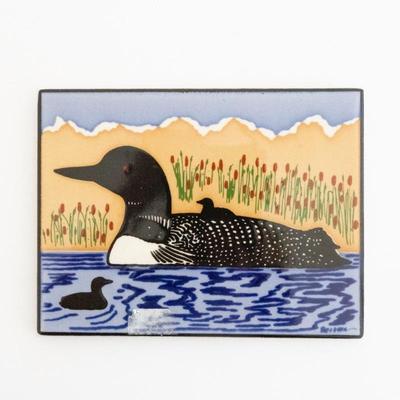 Besheer Art Tile Special Edition "Loon with Chicks"