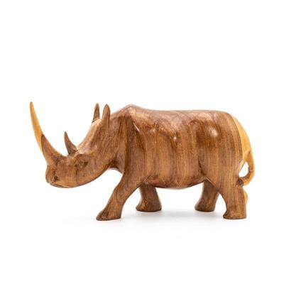 1950s Teak Rhinoceros Sculpture