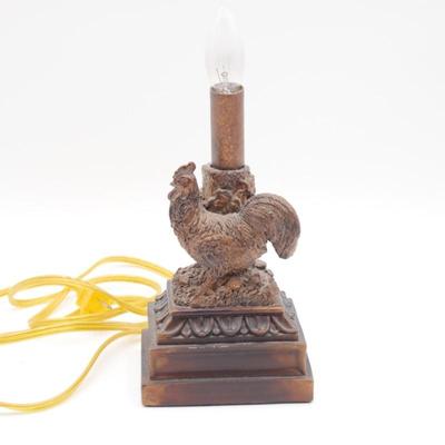 Mid Century Cast Resin Rooster Table Lamp