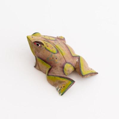 Hand-Carved Wooden Frog