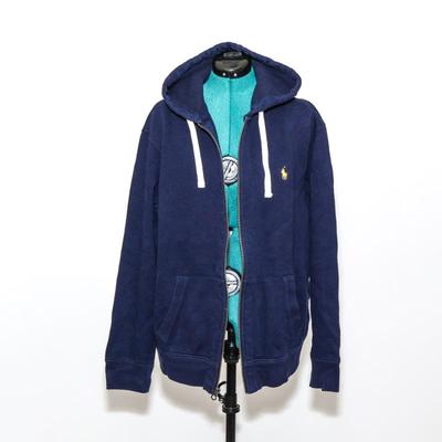 Polo Ralph Lauren Navy Blue/Yellow Zip Up Hoodie