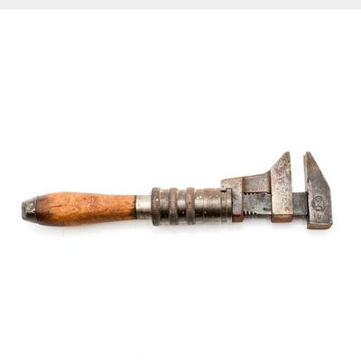 Antique 1920's Bemis & Call Co. Adjustable Monkey Wrench 10"