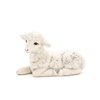 Hand Painted Ceramic Lamb Figurine