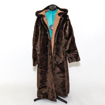 Women's Small/Petite Reversible Overcoat with Fleece Lining